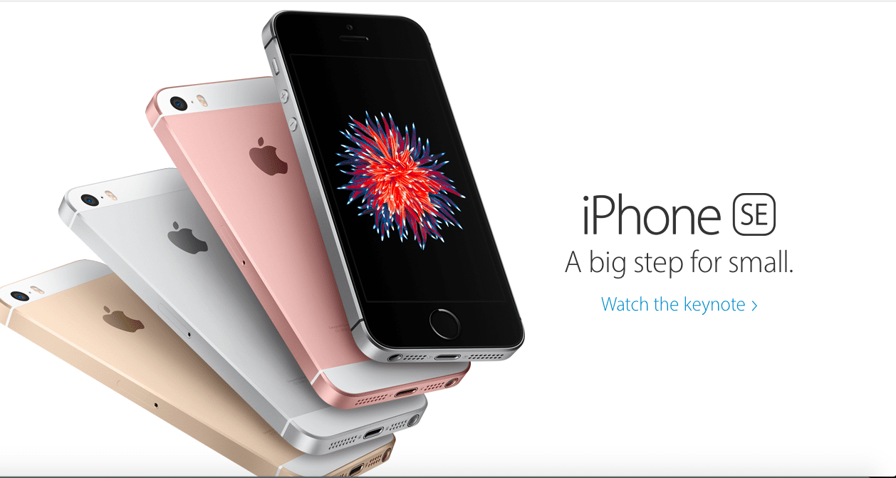 回歸單手容易操作的 iPhone SE 能否熱賣，值得關注。圖片來源：Apple 官網