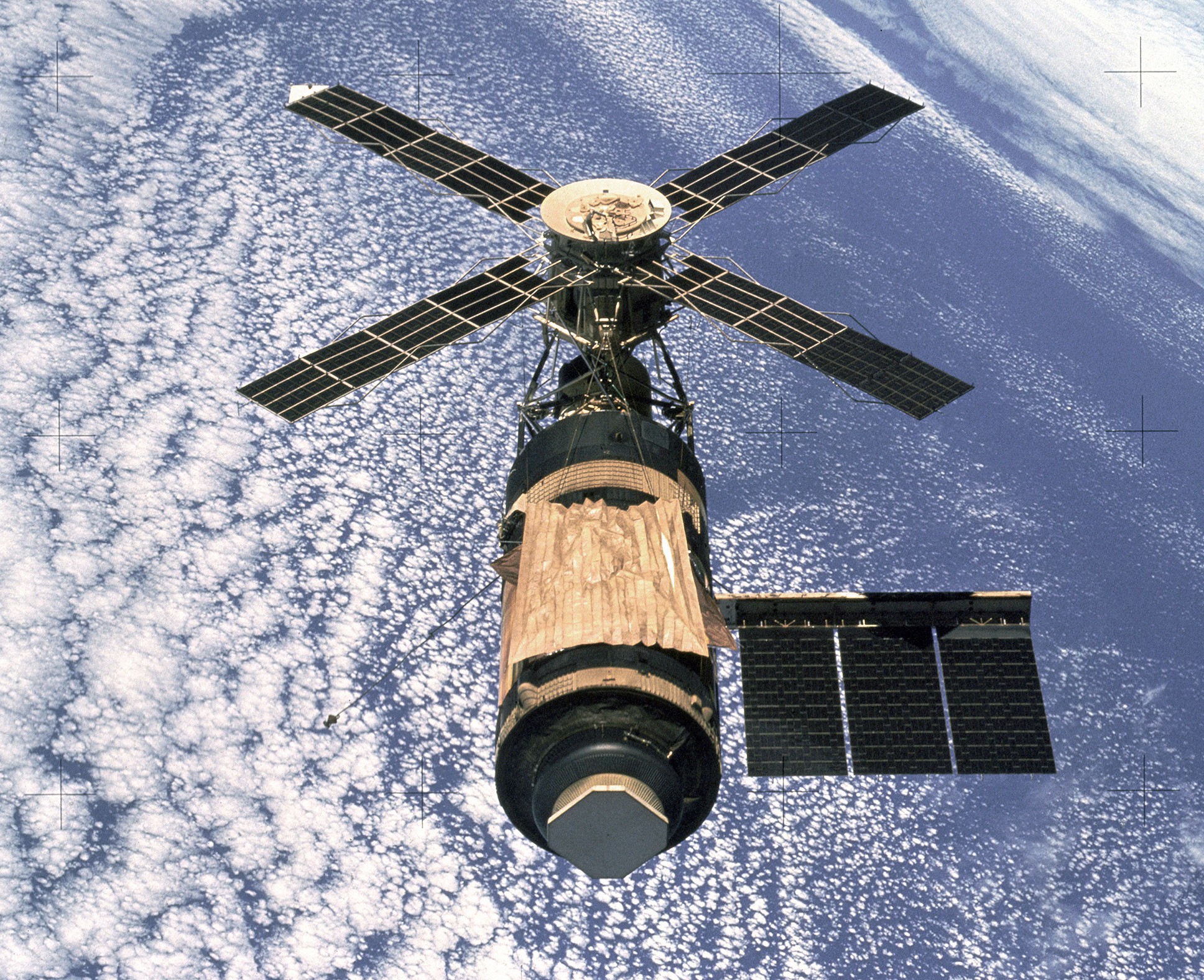 Skylab 最終任務時的樣子。圖片來源：Wikipedia, CC Licensed.