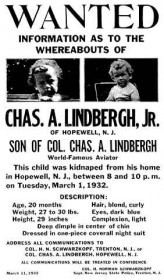 Lindbergh 綁架案的懸賞海報。 圖片來源：Wikipedia