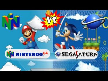 任天堂 64 vs Sega Saturn 遊戲機。圖面來源：Youtube 影片截圖。