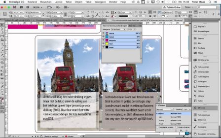 Adobe Indesign 操作介面。 圖面來源：youtube 影片截圖